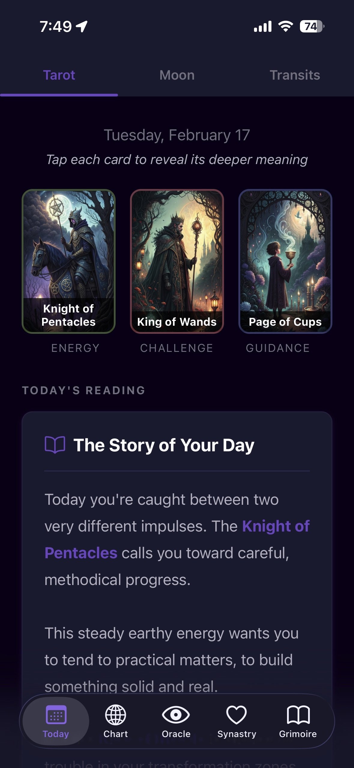 Tarot reading